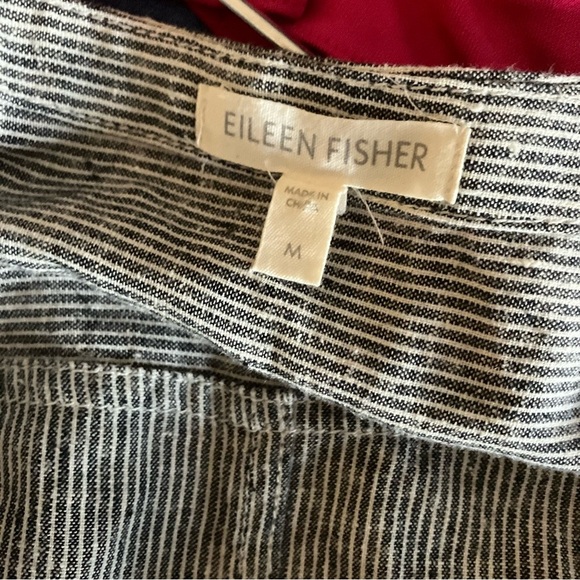 Eileen Fisher Organic Cotton Hemp Tank Dress Railroad Stripe Medium - Picture 5 of 7